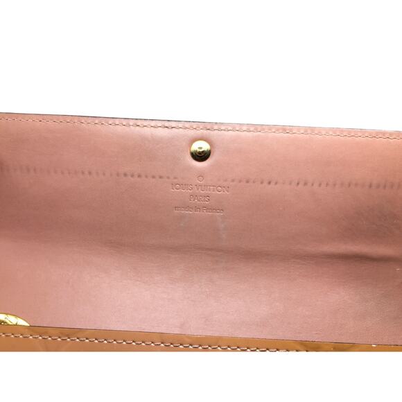 Louis Vuitton Vernis Monogram Sarah Long Wallet -Bronze / Mustard - Picture 5 of 16